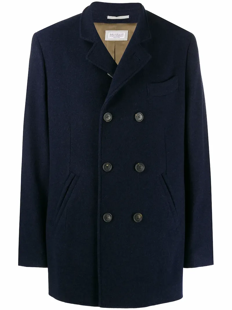 Brunello Cucinelli cashmere coat - Blue