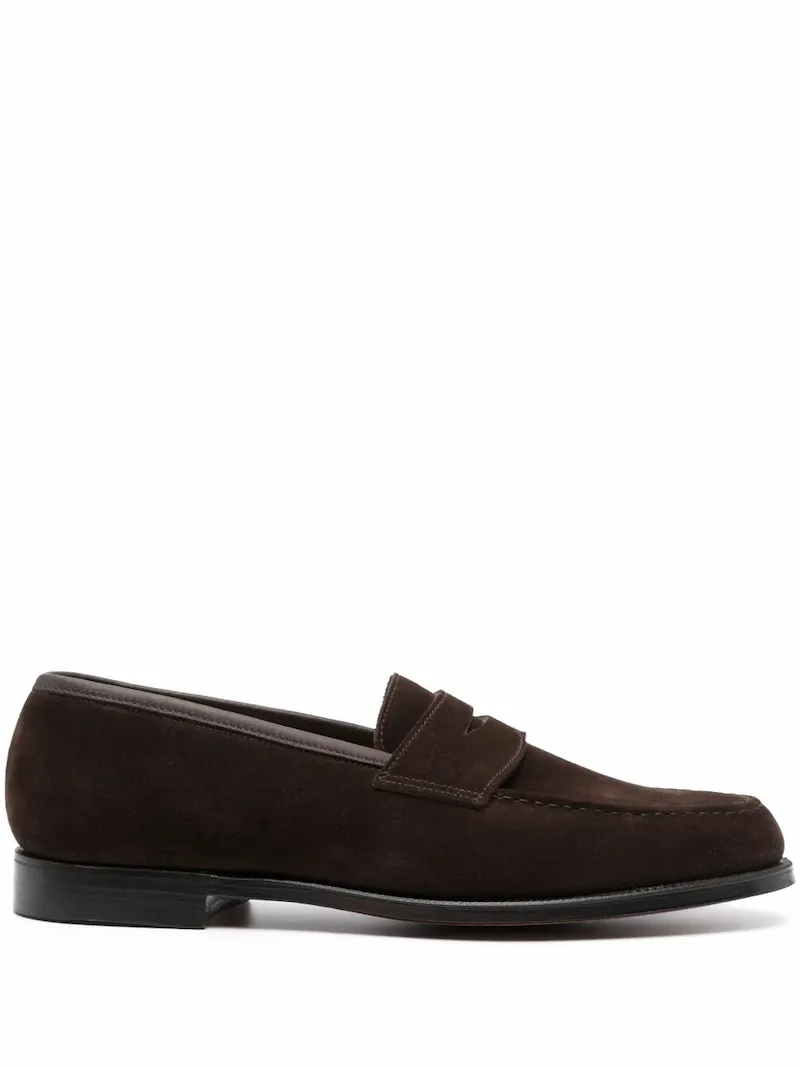 Crockett & Jones Boston 30mm suede loafers - Brown
