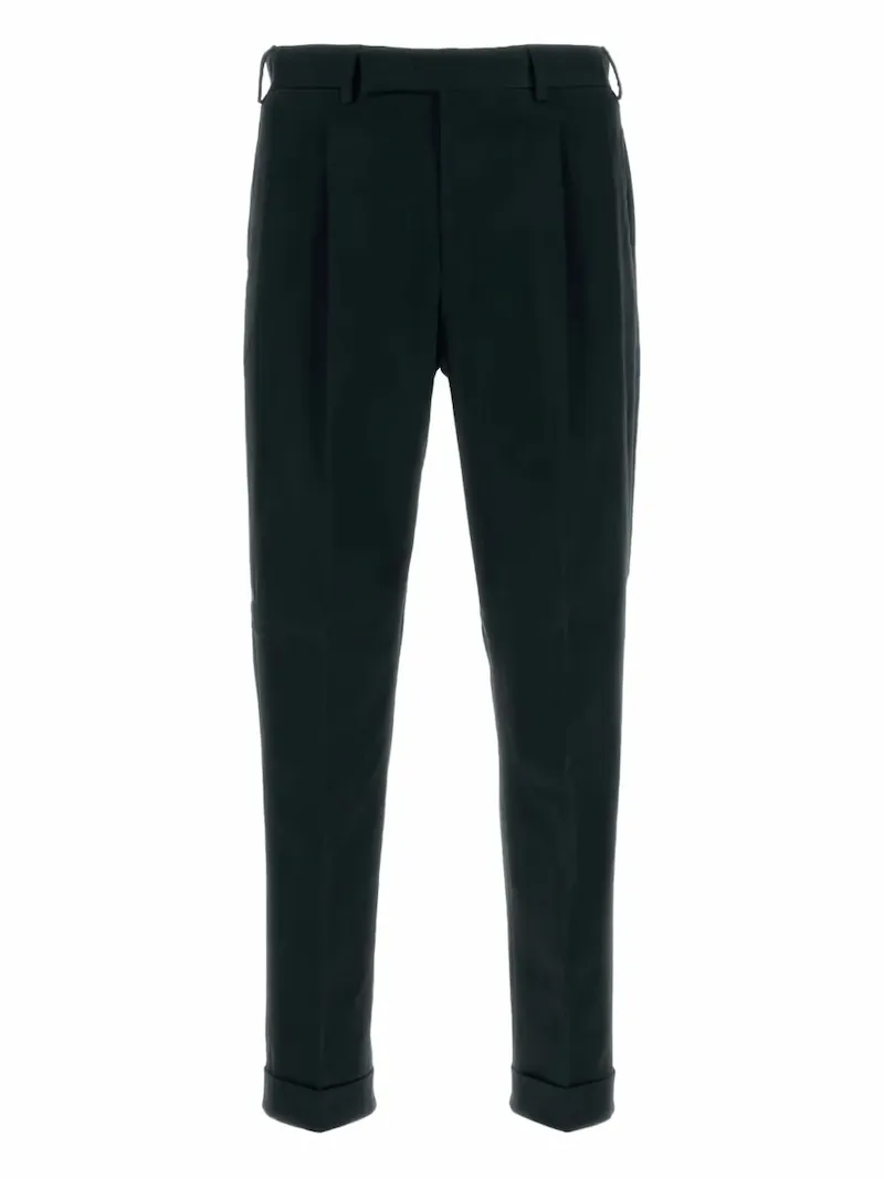 PT Torino pleated-cuffed trousers - Black