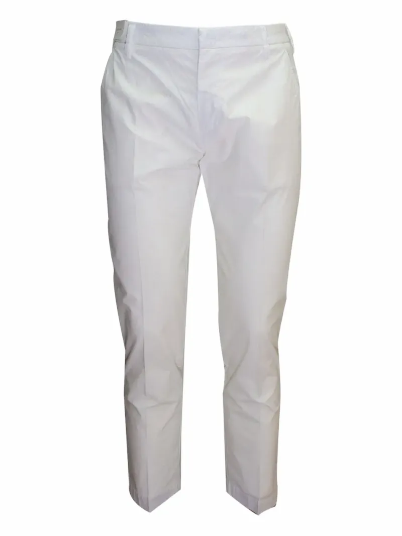 Entre Amis button-fastening trousers - White