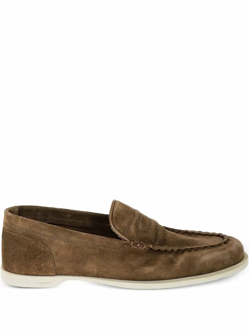 John Lobb suede loafers - Brown