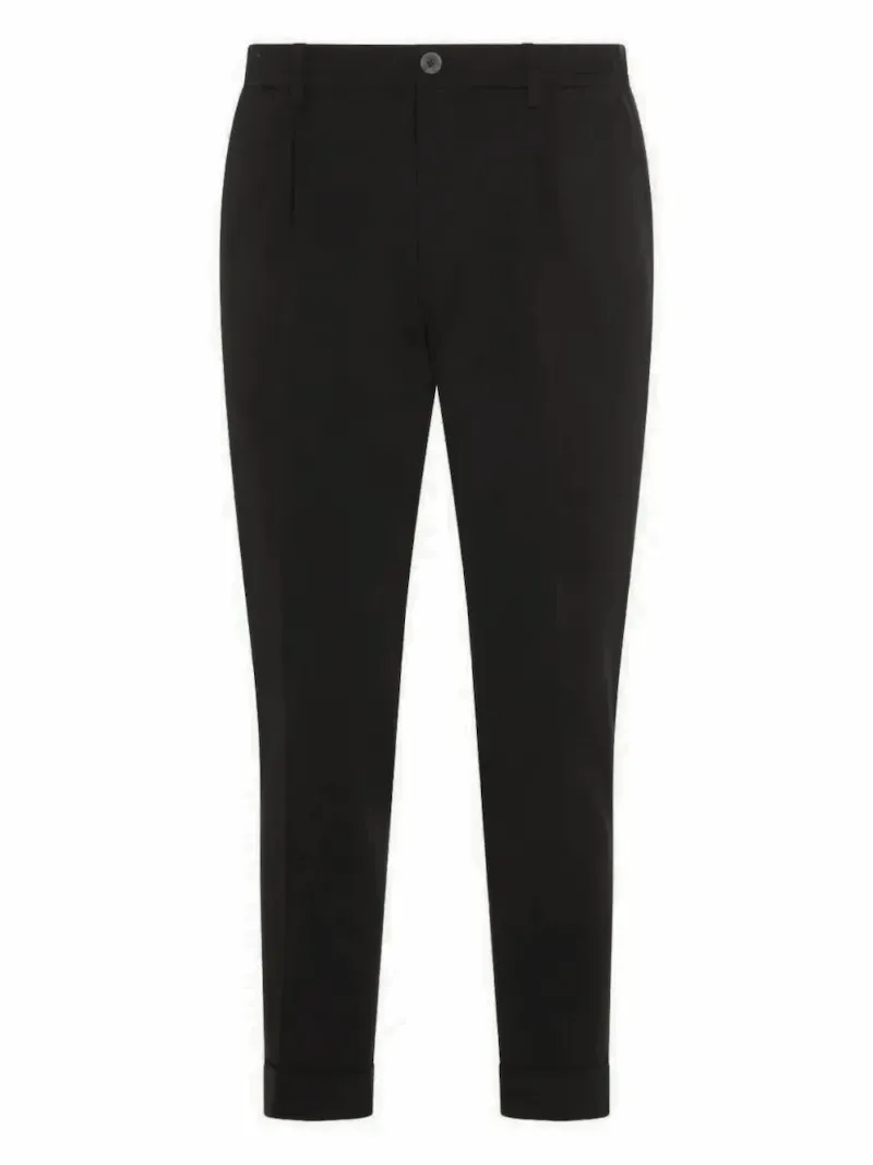 GTA Pantalone pleated straight-leg trousers - Black