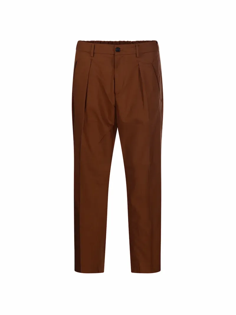 Entre Amis pleated trousers - Brown