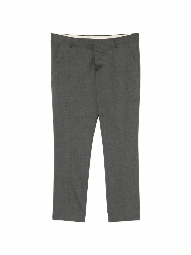Entre Amis belt-loops welt-pockets trousers - Grey