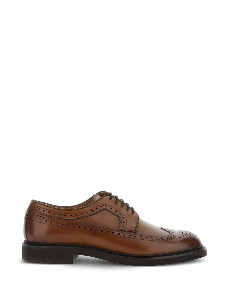 Berwick Shoes brogue-detail lace-up shoes - Brown