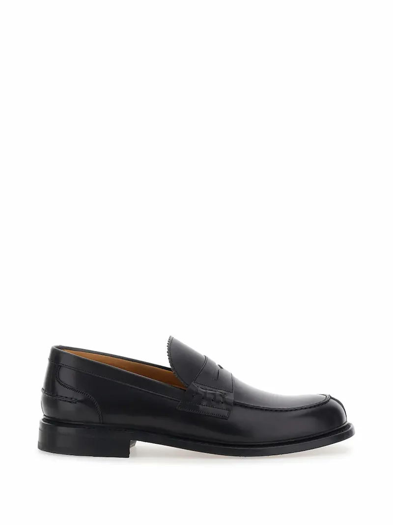 Berwick Shoes leather penny loafers - Black