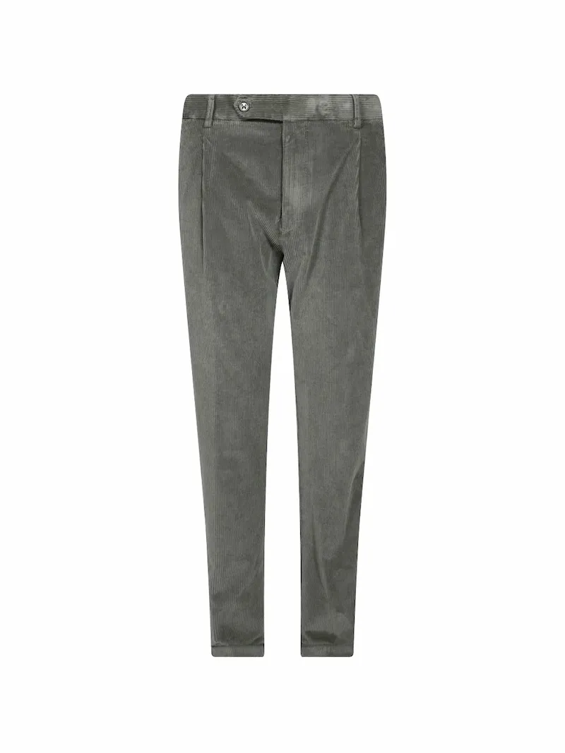 Berwich corduroy pleated trousers - Grey