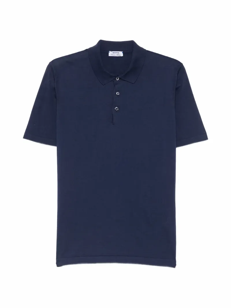 Cesare Attolini short-sleeve polo shirt - Blue