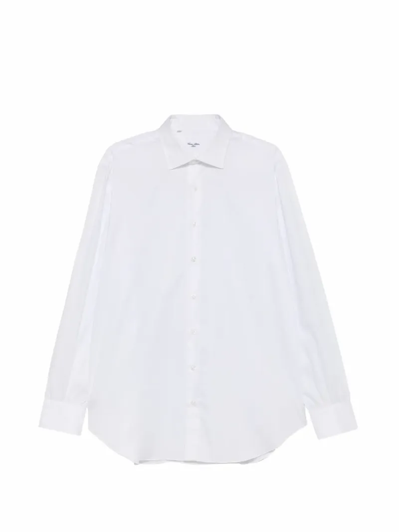 Cesare Attolini spread-collar button-up shirt - White