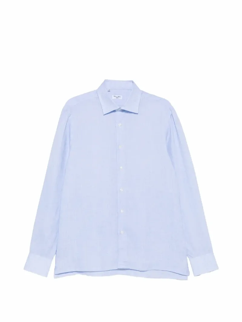 Cesare Attolini spread-collar button-down shirt - Blue