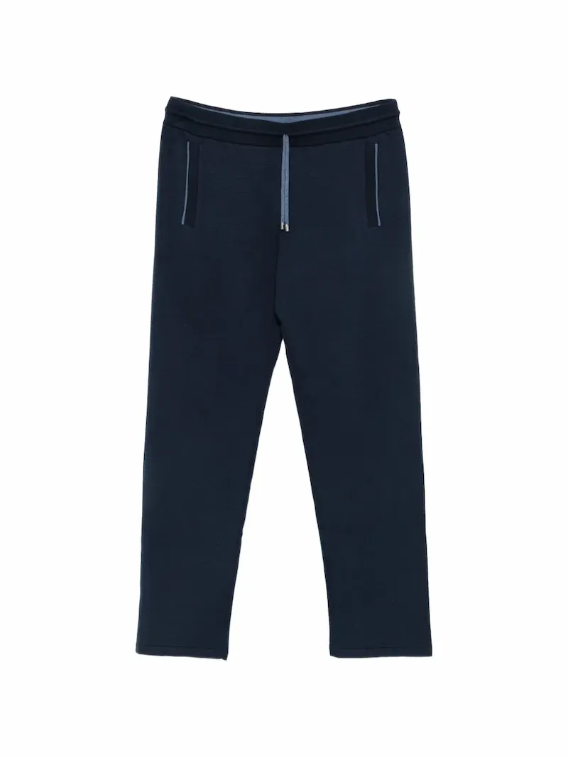 Cesare Attolini drawstring-waist track pants - Blue