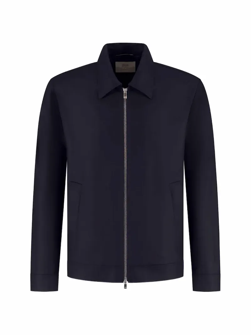 Marco Pescarolo zip-up collared jacket - Blue