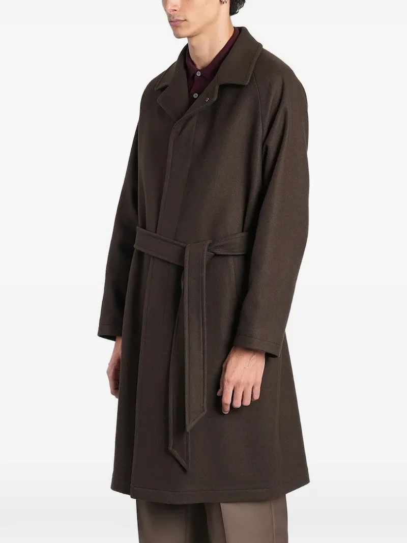 n-sleeve coat - Brown