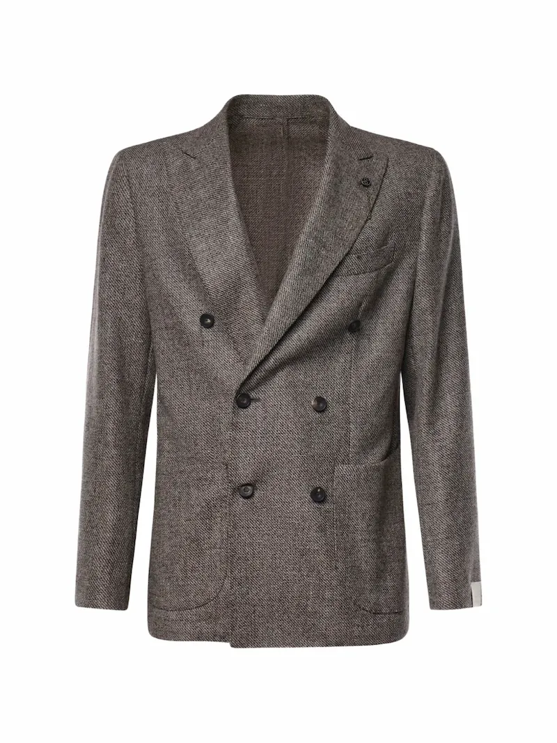 Santaniello Biagio double-breasted blazer - Brown