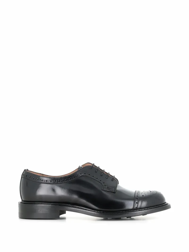 CHEANEY brogue-detail derby shoes - Black