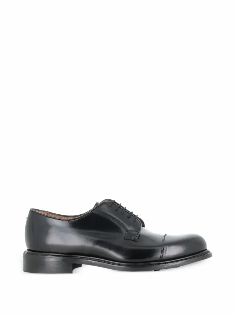 CHEANEY Epson II cap-toe polished-finish derby shoes - Black