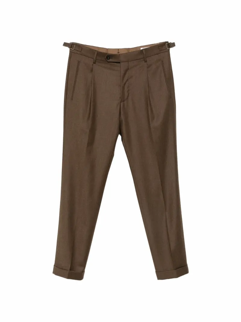 Berwich side-adjuster tailored trousers - Brown