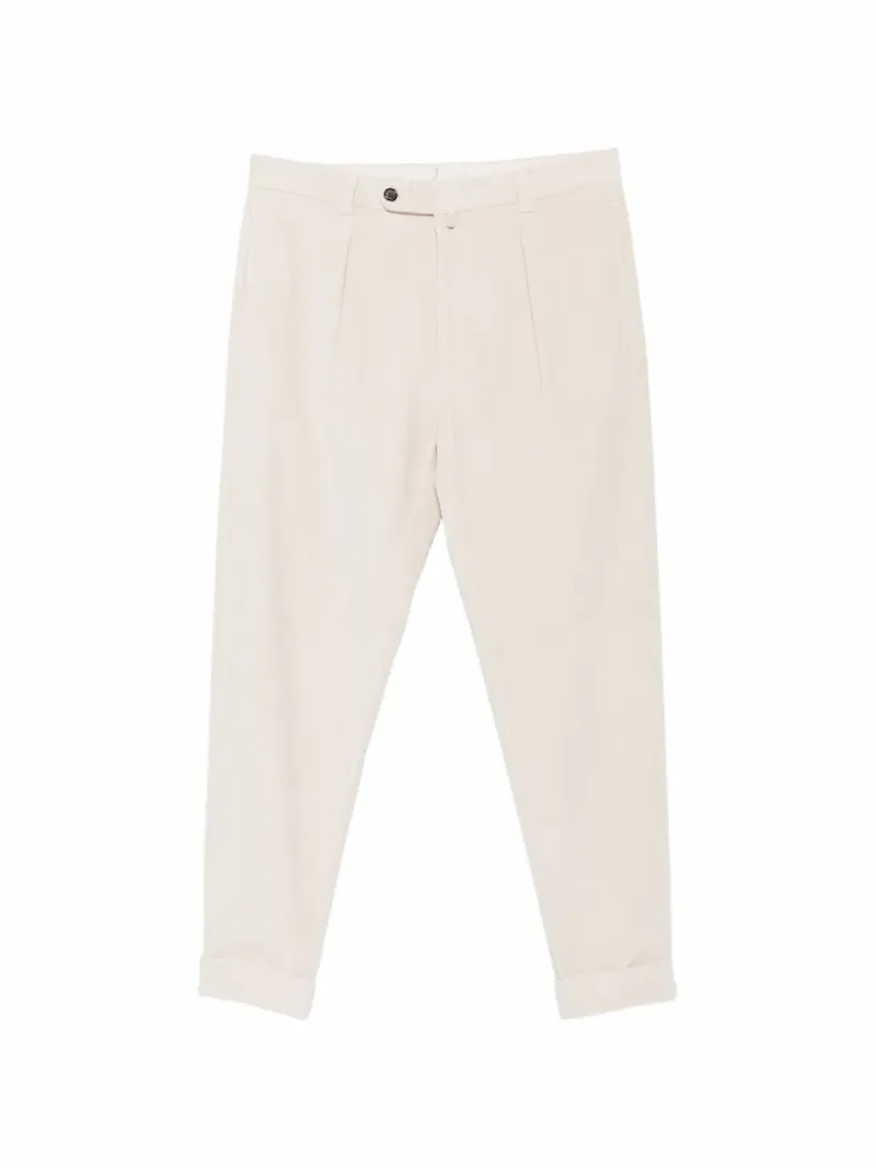 Berwich Chiaia GD pleated corduroy trousers - Neutrals