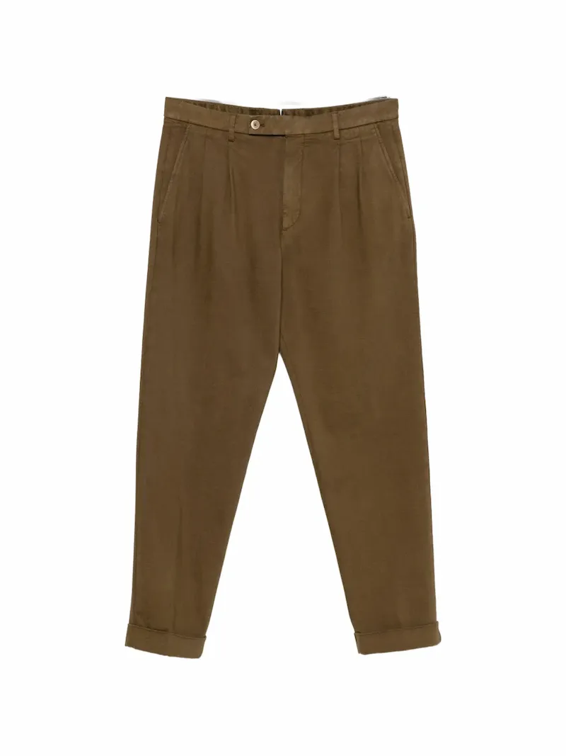 Gta Dante pleated-waist turned-up trousers - Green