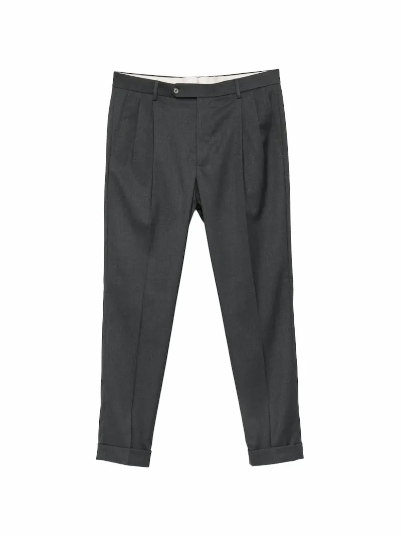 Gta Luca pleated turn-up trousers - Grey