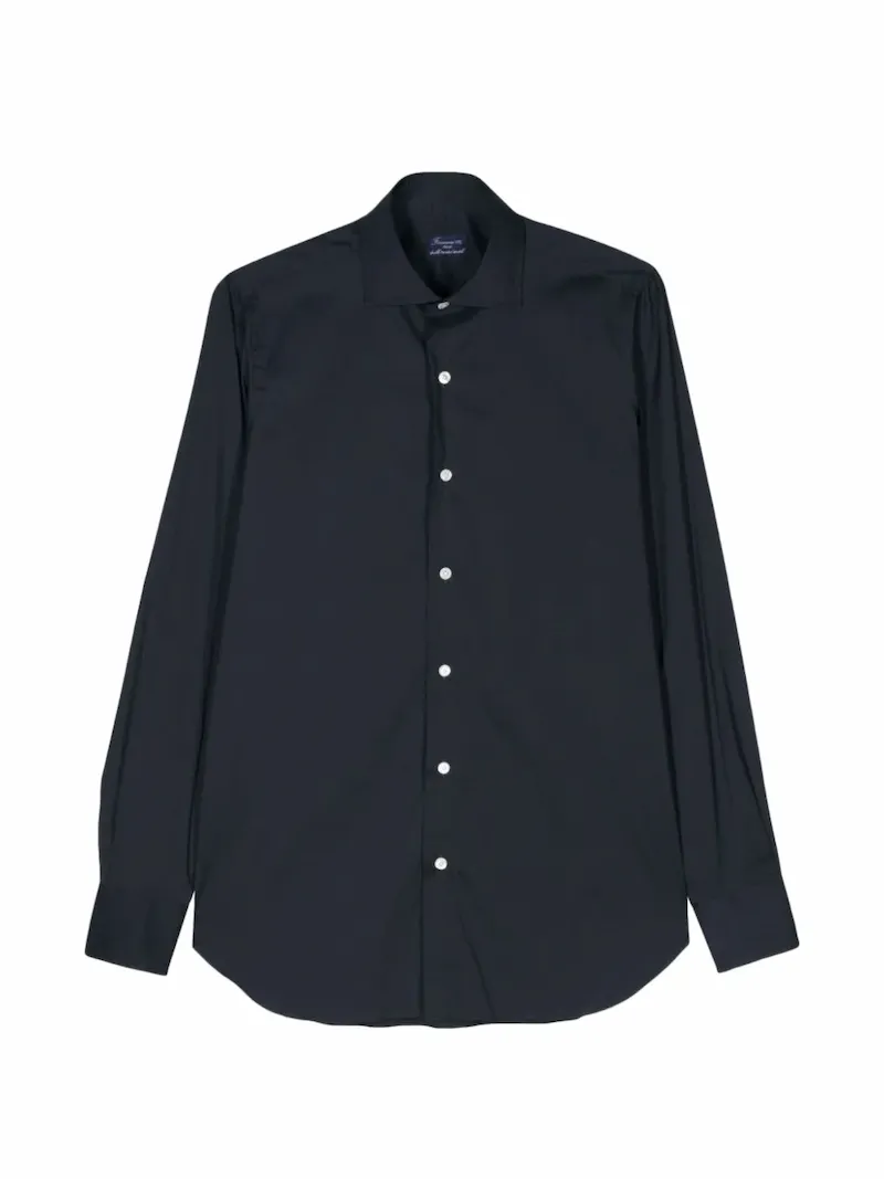 Finamore 1925 Napoli classic-collar long-sleeve shirt - Blue