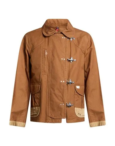 Fay Archive Man Jacket Brown , Cow leather