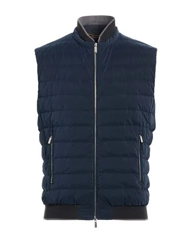 Moorer Man Vest Midnight blue , Polyester