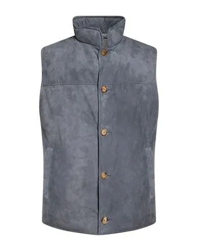 Brunello Cucinelli Man Vest Grey , Nylon, Cotton, Polyamide