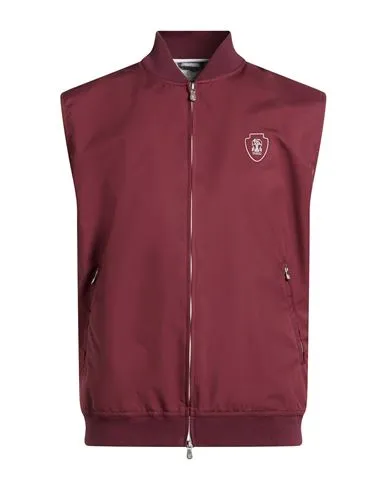 Brunello Cucinelli Man Vest Burgundy , Polyurethane