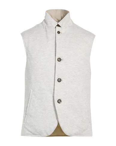 Eleventy Platinum Man Vest Light grey , Cotton, Sheepskin