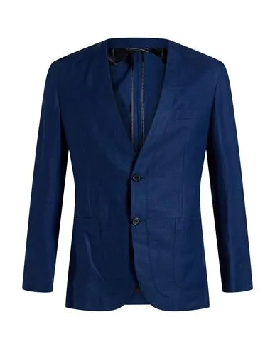 Brioni Man Blazer Navy , Wool, Silk