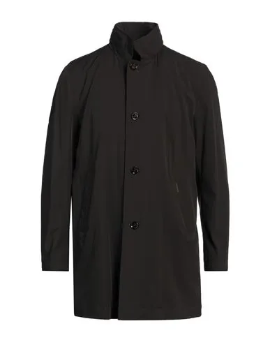 Moorer Man Overcoat & Trench Coat Dark brown , Polyurethane