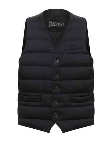 Herno Man Vest Black , Polyurethane, Acetate, Polyester