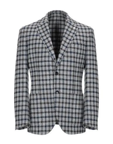 Luigi Bianchi Mantova Man Blazer Grey , Silk