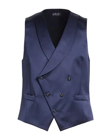 Luigi Bianchi Mantova Man Tailored Vest Midnight blue , Polyester