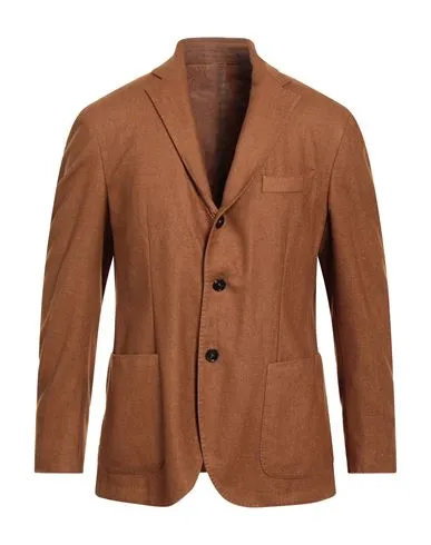 Luigi Bianchi Mantova Man Blazer Camel , Polyester, Cashmere