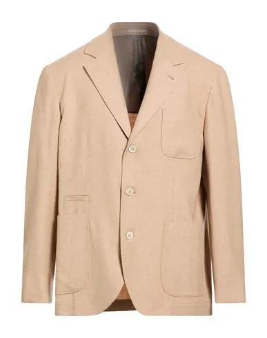 Brunello Cucinelli Man Blazer Beige , Cashmere, Silk