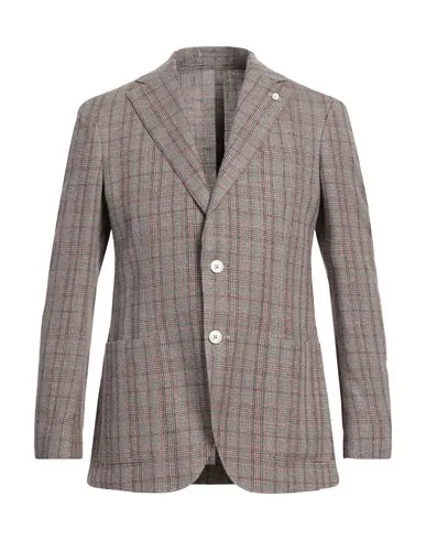 Luigi Bianchi Mantova Man Blazer Brown , Virgin Wool