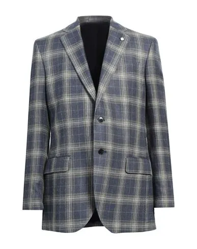 Luigi Bianchi Mantova Man Blazer Midnight blue , Silk, Cotton
