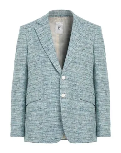 Pt Torino Man Blazer Turquoise , Polyester, Polyamide, Acrylic, Viscose