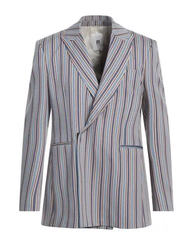 Pt Torino Man Blazer Slate blue , Polyamide