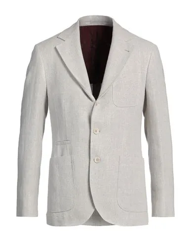 Brunello Cucinelli Man Blazer Beige , Silk, Wool, Cotton