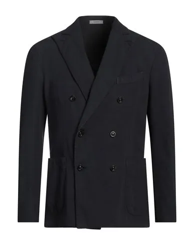 Boglioli Man Blazer Midnight blue , Linen