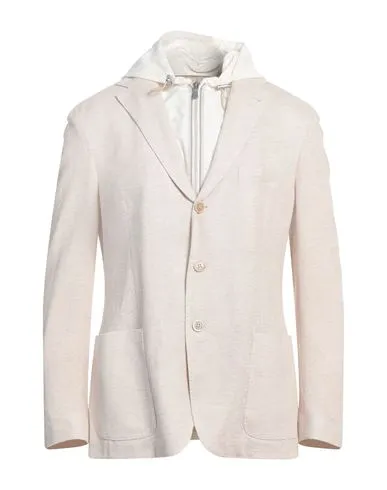 Eleventy Man Blazer Sand , Cotton, Wool, Polyamide