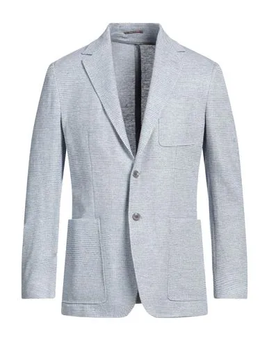 Canali Man Blazer Light blue , Linen