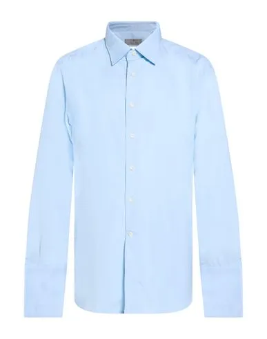 Canali Man Shirt Light blue ¾ Cotton