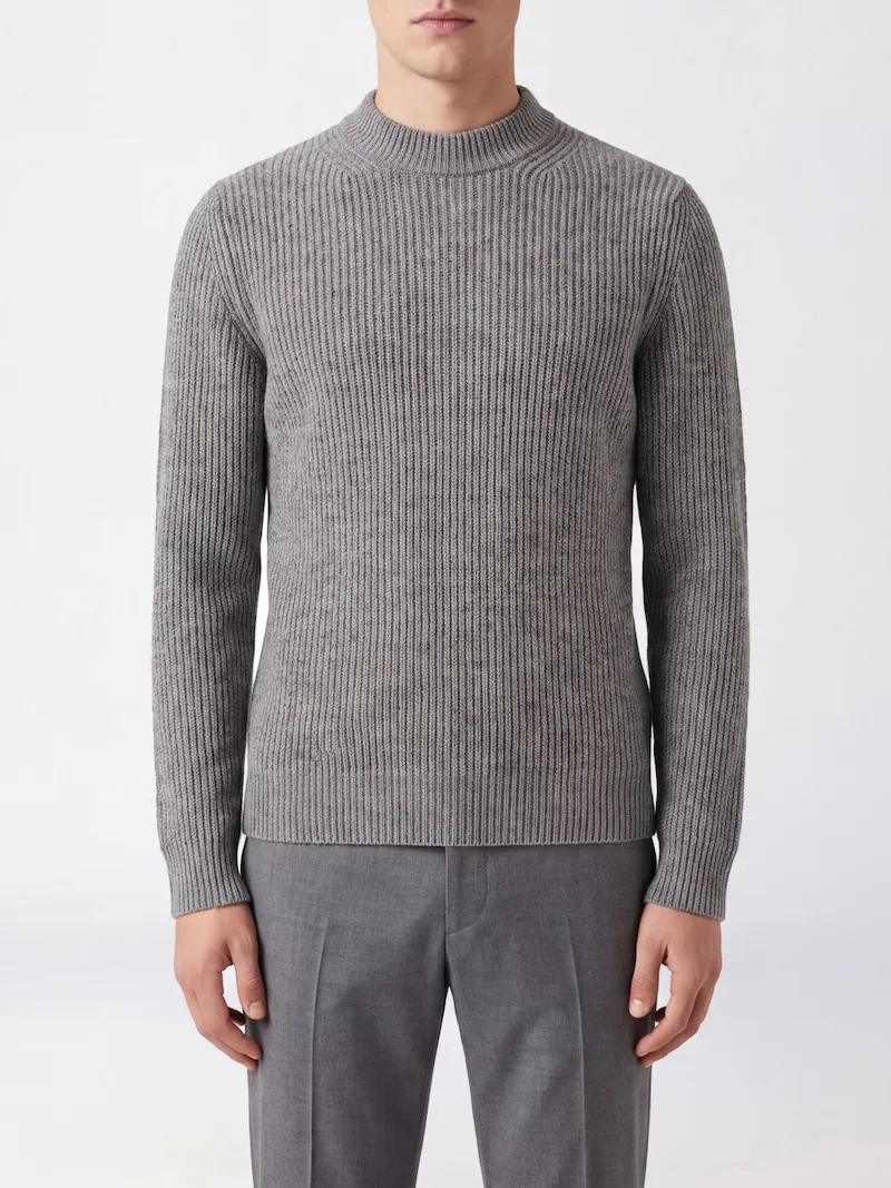 ZANONE Ribbed Virgin Wool Crewneck Jumper