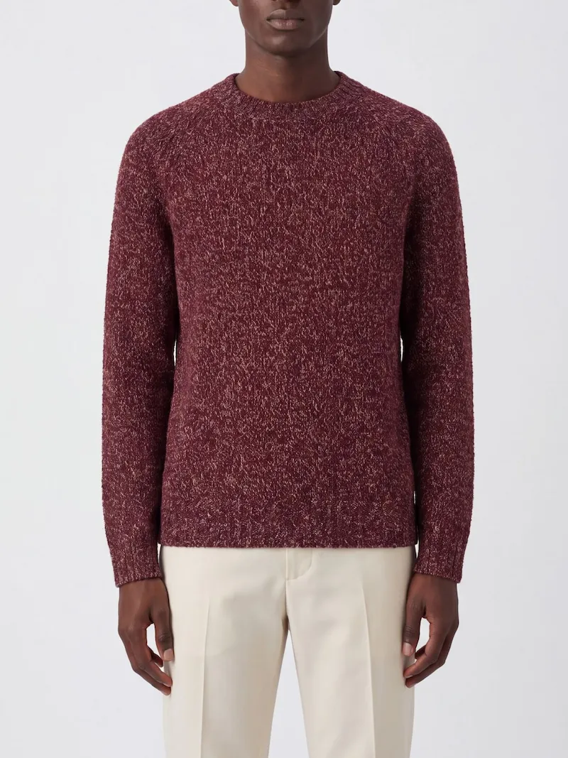 BRUNELLO CUCINELLI Wool, Silk and Cashmere Crewneck Jumper with Ribbed Trims