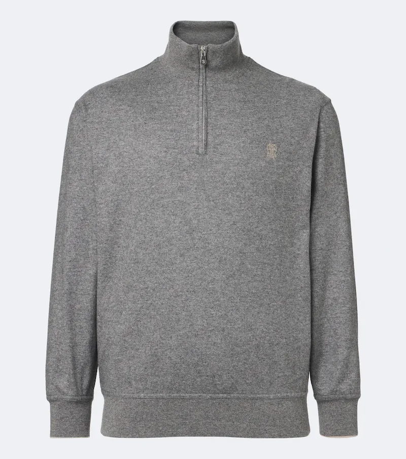 Brunello Cucinelli Cashmere half-zip sweater