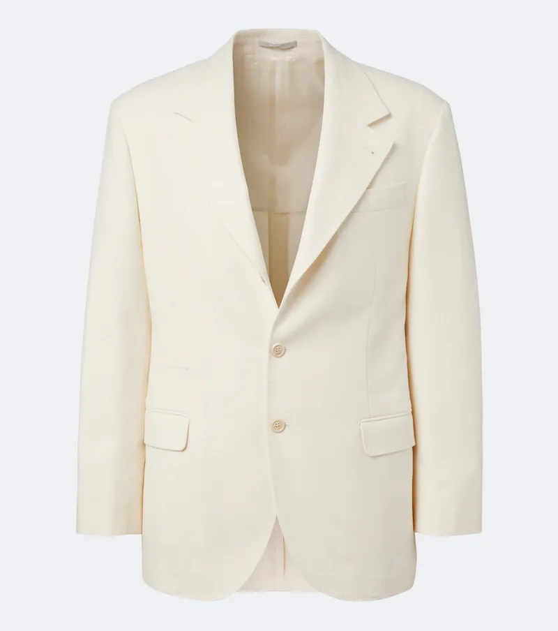 Brunello Cucinelli Herringbone wool and cotton blazer